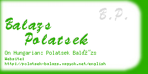 balazs polatsek business card